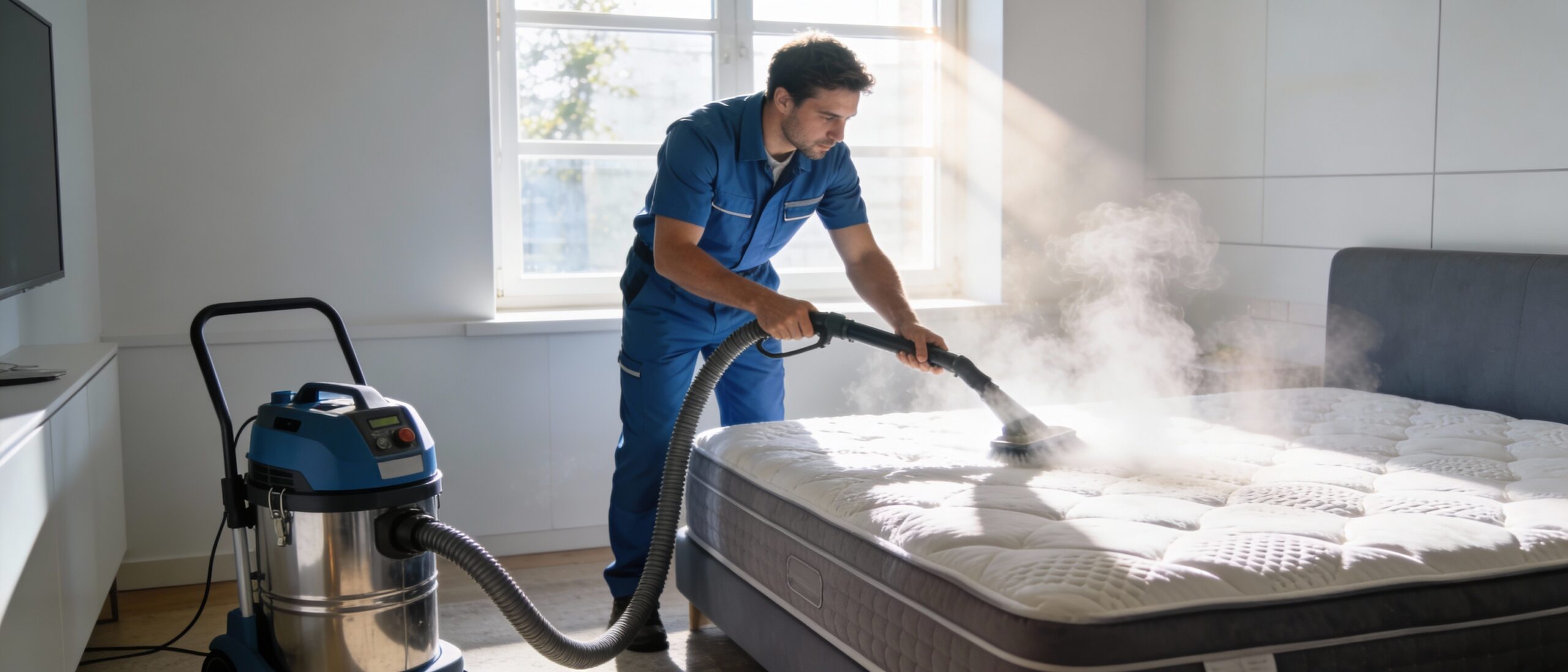 Final result of mattress cleaning showing hygienic surface